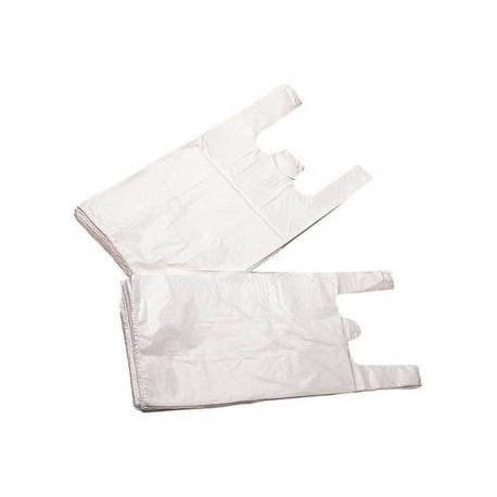Bolsa blanca tipo camiseta No. 3 29 x 60 cm Polipapel 1 Kg-AbarrotesyMasLuz- Suministros y limpieza