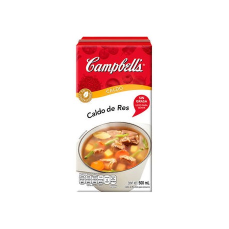 Caldo de Res Campbells tetra 500 ml.-AbarrotesyMasLuz- Caldos y consomés