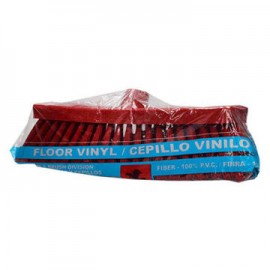 Cepillo vinil para piso color rojo para baños Palma de Oro Sin baston-AbarrotesyMasLuz- Productos de limpieza
