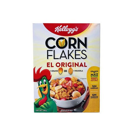 Cereal Corn Flakes Kelloggs de 500 g CF-AbarrotesyMasLuz- Cereal a granel