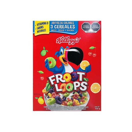 Cereal Froot Loops Kelloggs de 410 g (IEPS inc.) FL-AbarrotesyMasLuz- Cereales