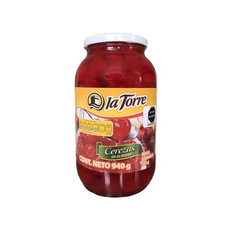 Cereza roja La Torre Frasco de 940 g-AbarrotesyMasLuz- Abarrotes
