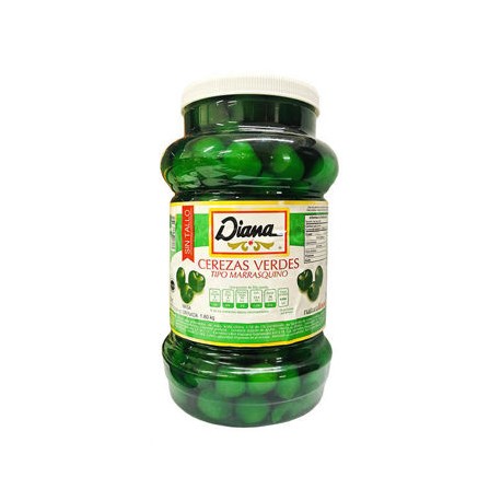 Cereza verde sin rabo Diana Galon de 3.5 Kg-AbarrotesyMasLuz- Almíbares