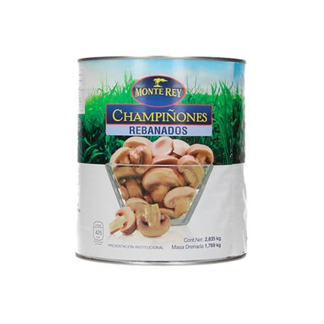 Champiñon rebanado Monte Rey Lata de 2.835 Kg-AbarrotesyMasLuz- Champiñón