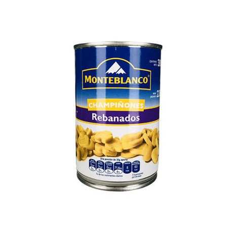 Champiñon rebanado Monteblanco Lata de 380 g-AbarrotesyMasLuz- Champiñón
