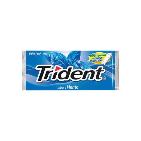 Chicle Trident menta 18 paquetes de 5 piezas-AbarrotesyMasLuz- Dulces