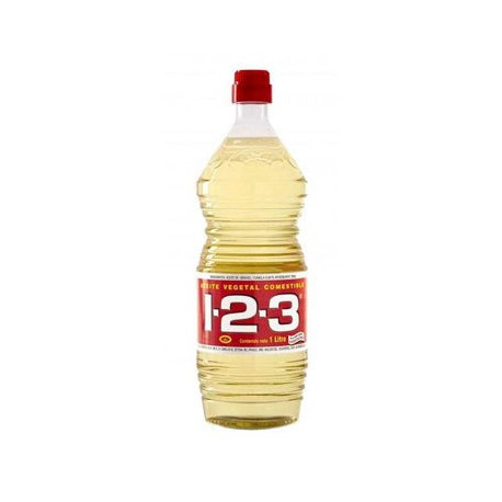 Aceite vegetal 123 12 Botellas de 1 L-AbarrotesyMasLuz- Aceite vegetal