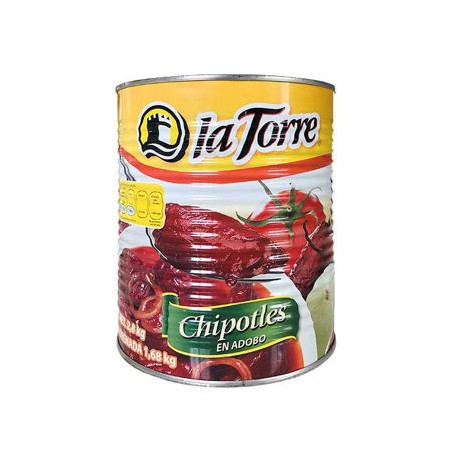 Chiles Chipotles La Torre Lata de 2.8 Kg-AbarrotesyMasLuz- Chiles chipotles