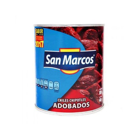 Chiles Chipotles San Marcos Lata de 800 g-AbarrotesyMasLuz- Chiles chipotles