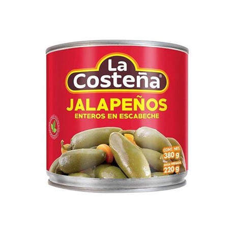 Chiles Jalapeños La Costeña 24 latas de 380 g-AbarrotesyMasLuz- Abarrotes