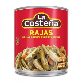 Chiles Rajas La Costeña 12 latas de 820 g-AbarrotesyMasLuz- Chiles en rajas