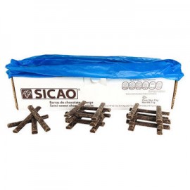 Chocolate en Barrita Sicao Paquete de 2 Kg aprox 377 piezas-AbarrotesyMasLuz- Cobertura de chocolate