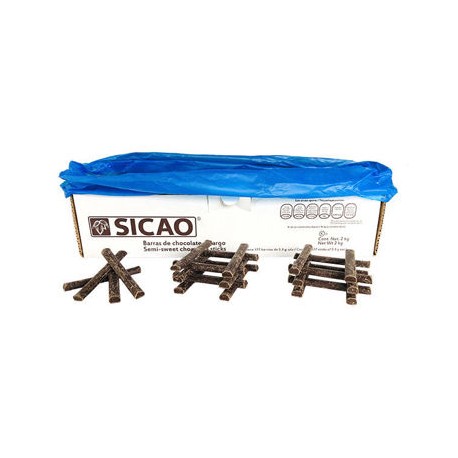 Chocolate en Barrita Sicao Paquete de 2 Kg aprox 377 piezas-AbarrotesyMasLuz- Cobertura de chocolate