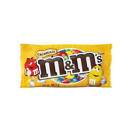 Chocolate M&M´s Amarillo con cacahuate paquete de 6 piezas (IEPS inc.)-AbarrotesyMasLuz- Chocolates individuales
