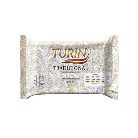 Chocolate semiamargo Cobertura Turin Marqueta de 1 Kg (IEPS inc.)-AbarrotesyMasLuz- 