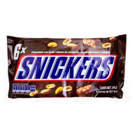 Chocolate Snickers paquete de 6 piezas (IEPS inc.)-AbarrotesyMasLuz- Chocolates individuales