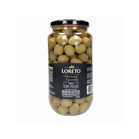 Aceituna Verde con Hueso LORETO Fco 1 Kg-AbarrotesyMasLuz- Aceituna negra