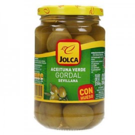 Aceituna verde Gordal Sevillana Jolca Frasco de 350 g-AbarrotesyMasLuz- Abarrotes