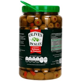 Aceituna verde rellena con pimiento Vermex Frasco de 1 Kg-AbarrotesyMasLuz- Abarrotes