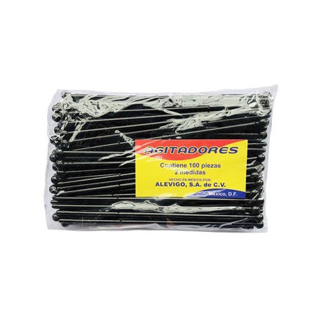 Agitador Negro Biodegradable 100 piezas-AbarrotesyMasLuz- Popotes y agitadores