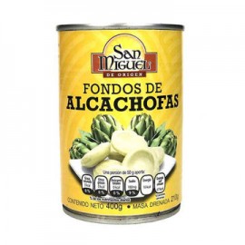 Alcachofa fondos San Miguel Lata de 390 g-AbarrotesyMasLuz- Conservas