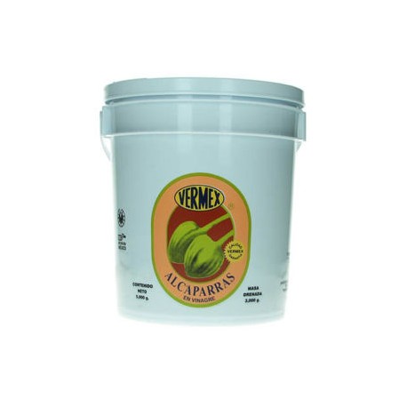 Alcaparras en vinagre Vermex Cubeta de 5 Kg-AbarrotesyMasLuz- Alcaparra