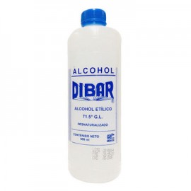 Alcohol Etilico Dibar 500ml al 71.5%-AbarrotesyMasLuz- Suministros y limpieza