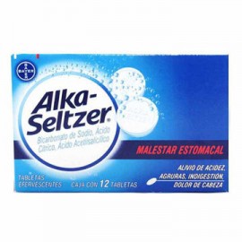 Antiacido efervescente Alka-Seltzer Caja de 12 tabletas-AbarrotesyMasLuz- Productos de farmacia para rest