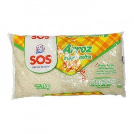 Arroz Grano Largo Uruguayo SOS Pillow Bolsa de 1 Kg-AbarrotesyMasLuz- Arroz tipo Sinaloa