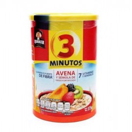 Avena 3 minutos Bolsa de 380gr-AbarrotesyMasLuz- Abarrotes