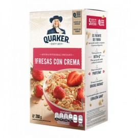 Avena Quaker Instant Fresa C/Crema 8 sobres 280Gr-AbarrotesyMasLuz- Abarrotes