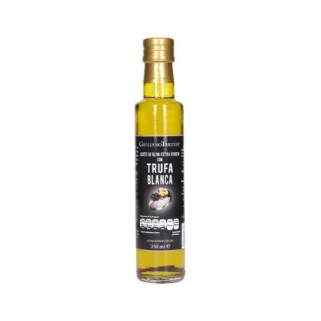 Aceite de oliva extra virgen con trufa Blanca Giuliano Tartufi Frasco de 250 mL-AbarrotesyMasLuz- Aceites especiales