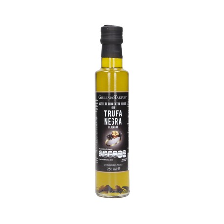 Aceite de oliva extra virgen con trufa Negra Giuliano Tartufi Botella de 250 mL-AbarrotesyMasLuz- Aceites