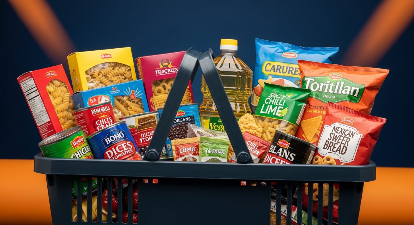 Productos de despensa y abarrotes surtidos